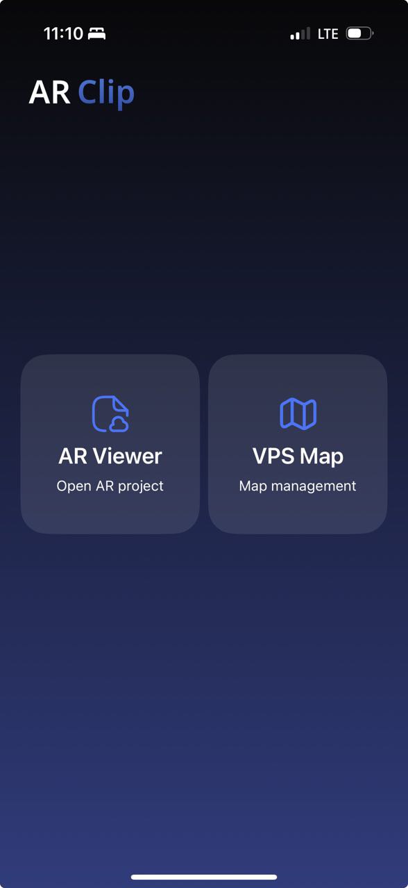 Auswahl von VPS Map in AR Clip